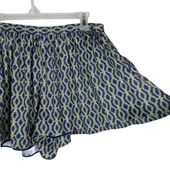 Thakoon Addition Blue Green Batik Print Pleated Skort Shorts SZ 4 - Picture 3 of 8